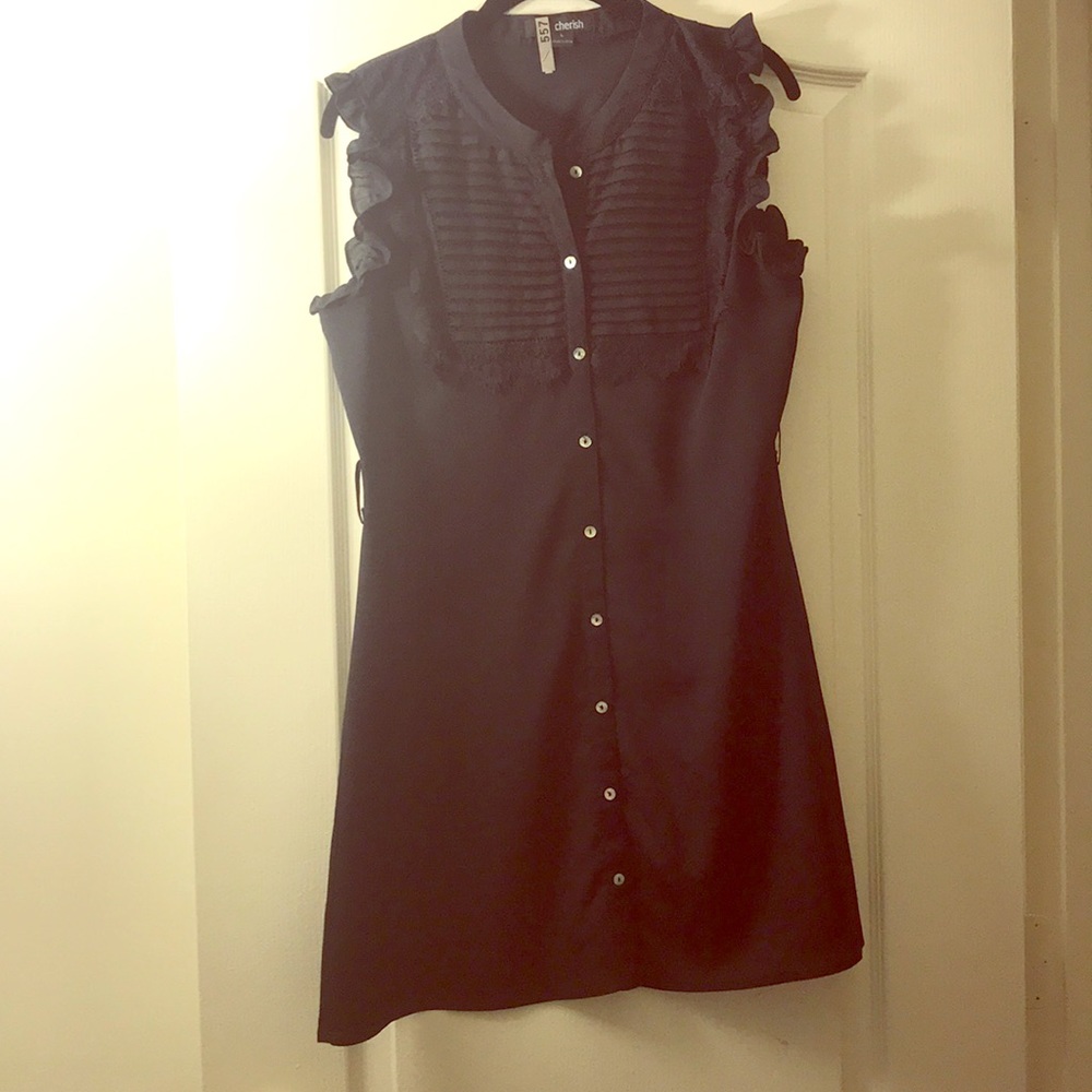 Button up black dress